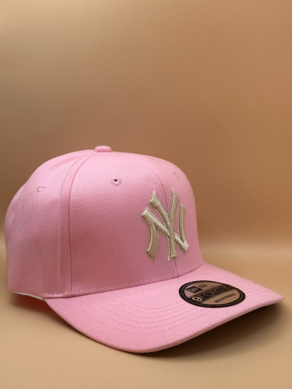 New Era NY 9FORTY Adjustable Cap – Pink – Gold Embroidered Logo